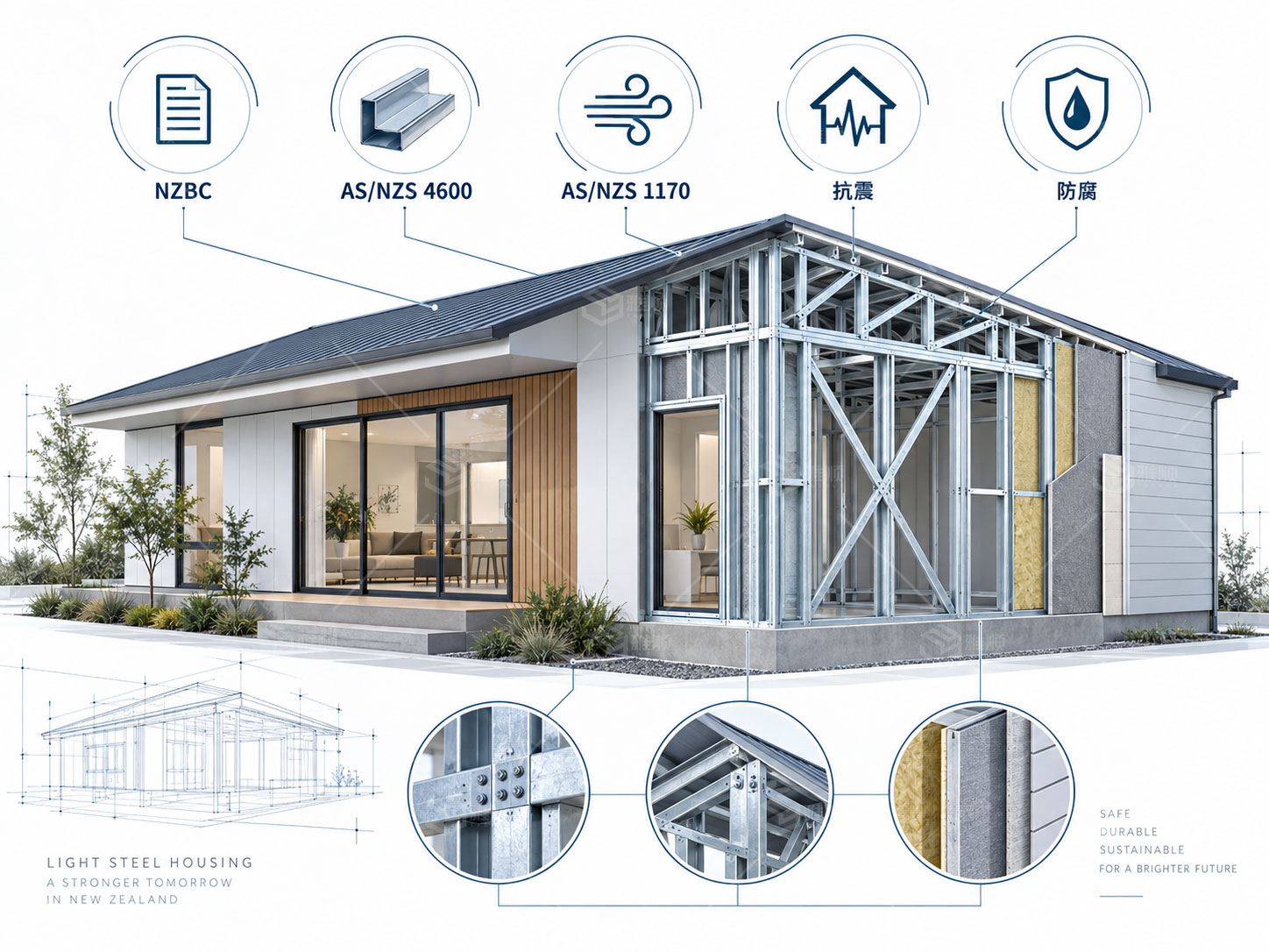 出口新西兰的轻钢住宅要满足哪些标准？从NZBC建筑规范到抗震、防腐体系全面解析