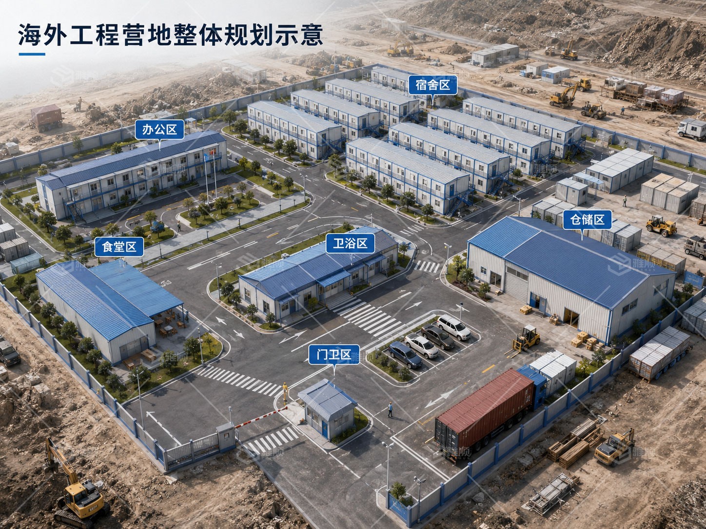 海外工程营地如何规划？模块化房屋让施工现场更快投入使用